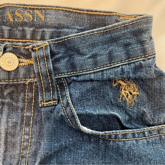 US Polo Straight Leg Classic Jeans Medium Wash Size 12 Girls - Picture 5 of 11